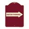 Signmission Visitor Parking With Right Arrow Heavy-Gauge Aluminum Architectural Sign, 24" x 18", BU-1824-24376 A-DES-BU-1824-24376 - alternate 1